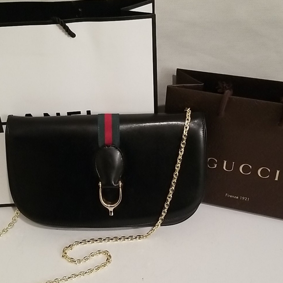 Gucci Handbags - Rare GUCCI Leather Equestrian Clutch Crossbody Bag